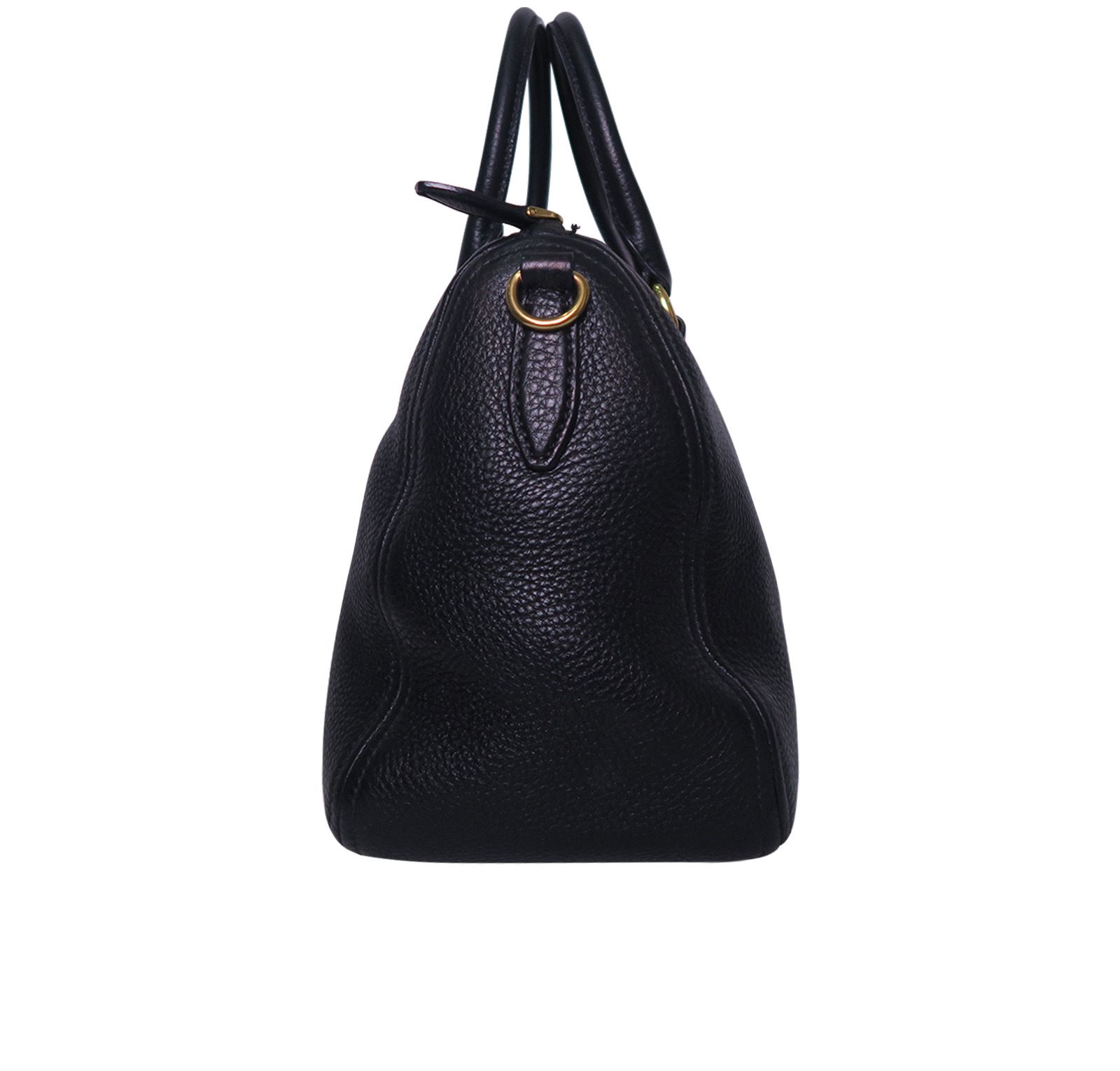 Bauletto Tote, &pound;350, Handbags, Black, Leather, Side view